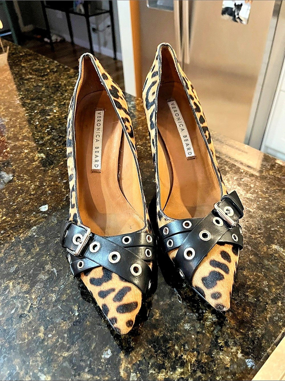 Veronica Beard Genuine Calf Hair Leopard Print